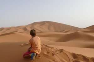 Horizonte dunas erg Chebbi desierto Marruecos